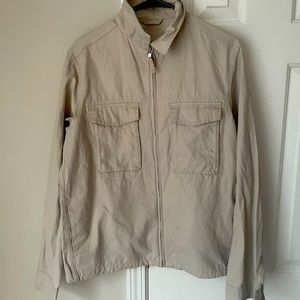 Tan old navy zip up shacket